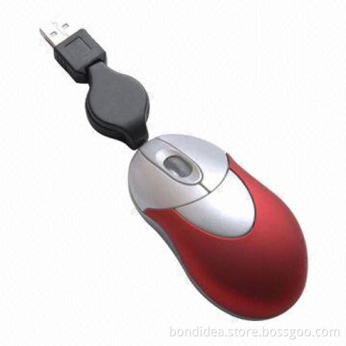 3D Optical Mouse, Retractable Cable
